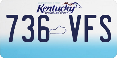 KY license plate 736VFS