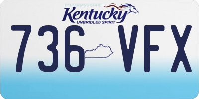 KY license plate 736VFX
