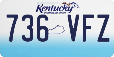 KY license plate 736VFZ