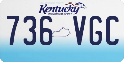 KY license plate 736VGC