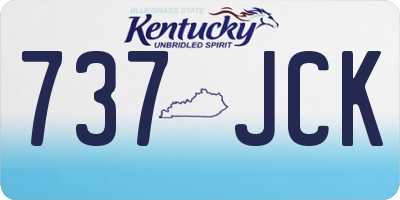 KY license plate 737JCK