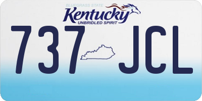 KY license plate 737JCL