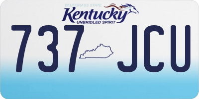 KY license plate 737JCU