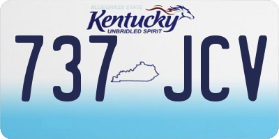 KY license plate 737JCV