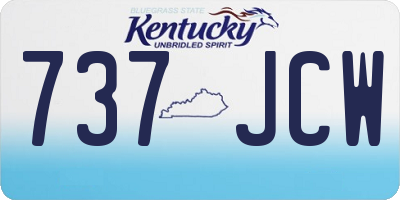 KY license plate 737JCW