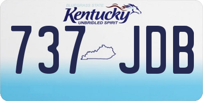 KY license plate 737JDB