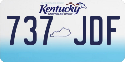 KY license plate 737JDF