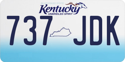 KY license plate 737JDK