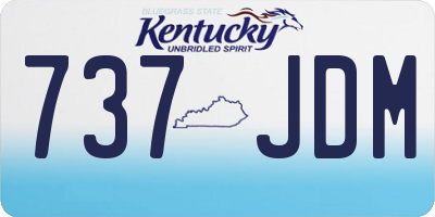 KY license plate 737JDM