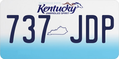KY license plate 737JDP
