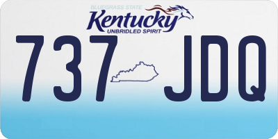 KY license plate 737JDQ