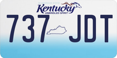 KY license plate 737JDT