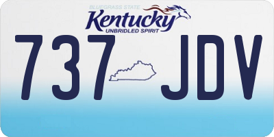 KY license plate 737JDV
