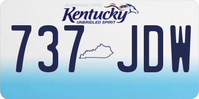 KY license plate 737JDW