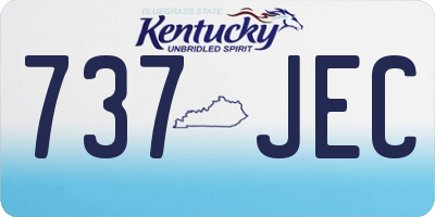 KY license plate 737JEC