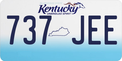 KY license plate 737JEE