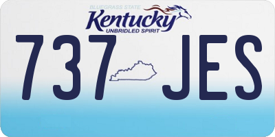 KY license plate 737JES