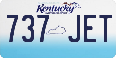 KY license plate 737JET