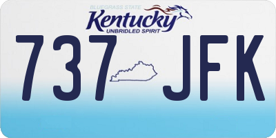 KY license plate 737JFK