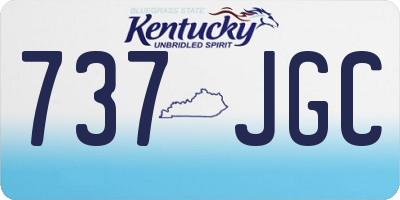 KY license plate 737JGC