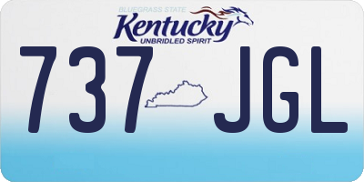 KY license plate 737JGL