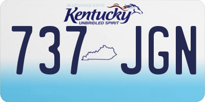 KY license plate 737JGN