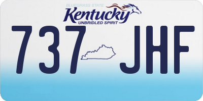 KY license plate 737JHF