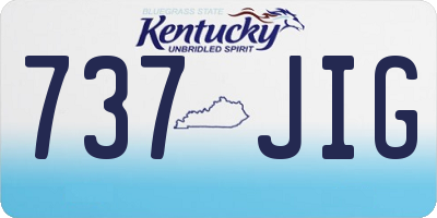 KY license plate 737JIG