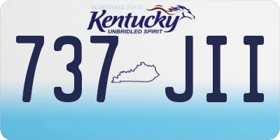 KY license plate 737JII