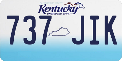 KY license plate 737JIK
