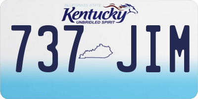 KY license plate 737JIM