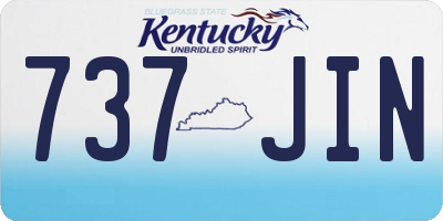 KY license plate 737JIN