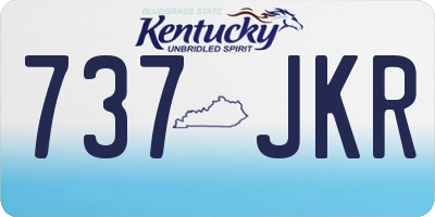 KY license plate 737JKR