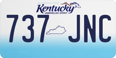 KY license plate 737JNC