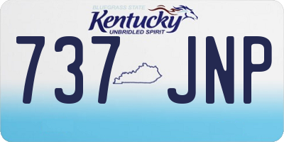 KY license plate 737JNP