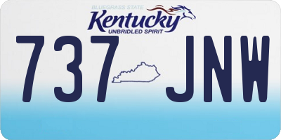 KY license plate 737JNW