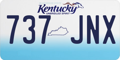 KY license plate 737JNX