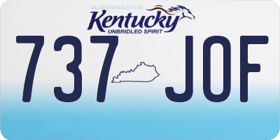 KY license plate 737JOF