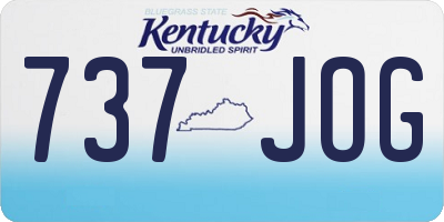KY license plate 737JOG