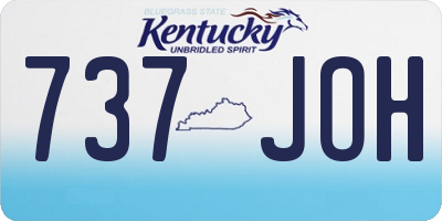 KY license plate 737JOH