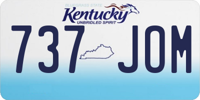 KY license plate 737JOM