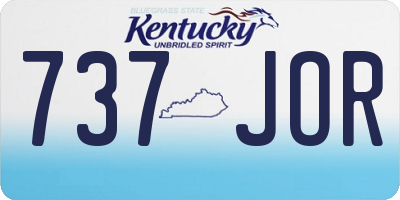KY license plate 737JOR