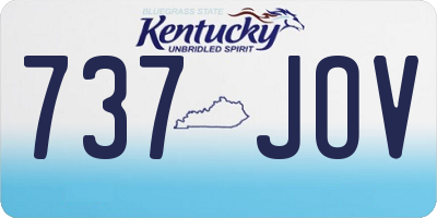 KY license plate 737JOV