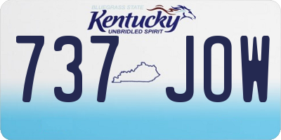 KY license plate 737JOW