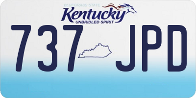 KY license plate 737JPD