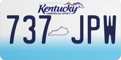 KY license plate 737JPW