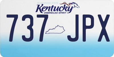 KY license plate 737JPX
