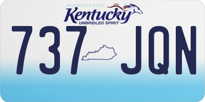 KY license plate 737JQN