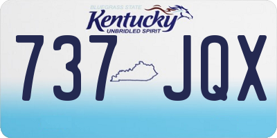 KY license plate 737JQX