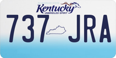 KY license plate 737JRA